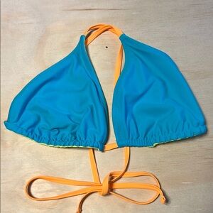 Blue and Orange Bikini Top